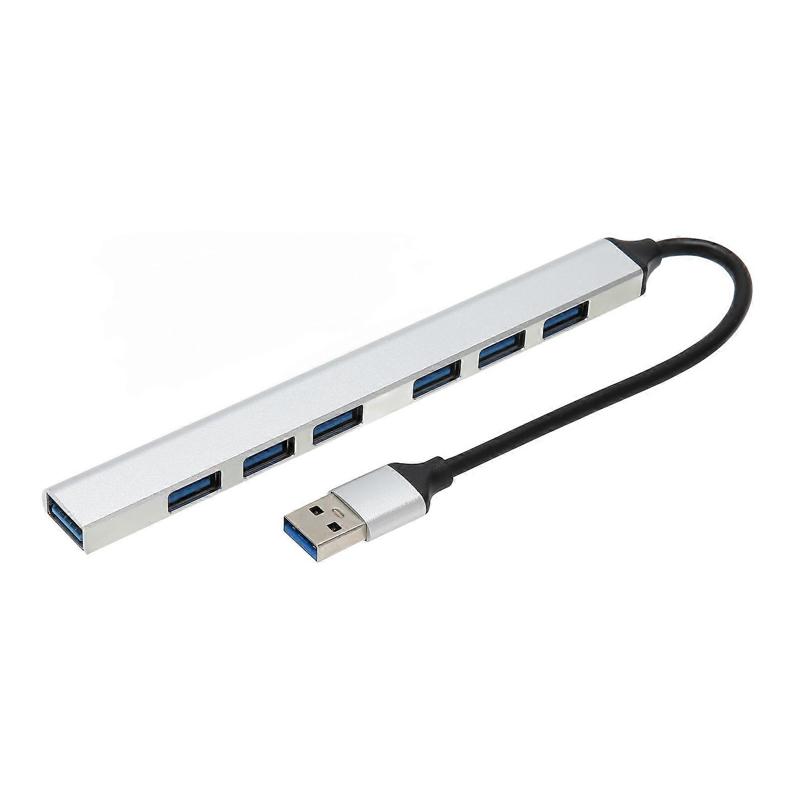 USB3.0 Hub Portable Ultra Slim Aluminum Multi Function 7 Ports Extender Adapter USB Data Hub for Laptop 