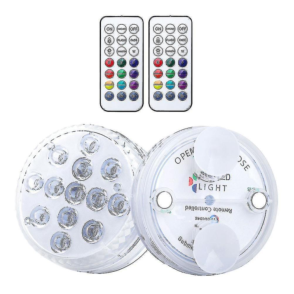 2pcs Led Underwater Light Lamp Pool Diving Lamp Transparent