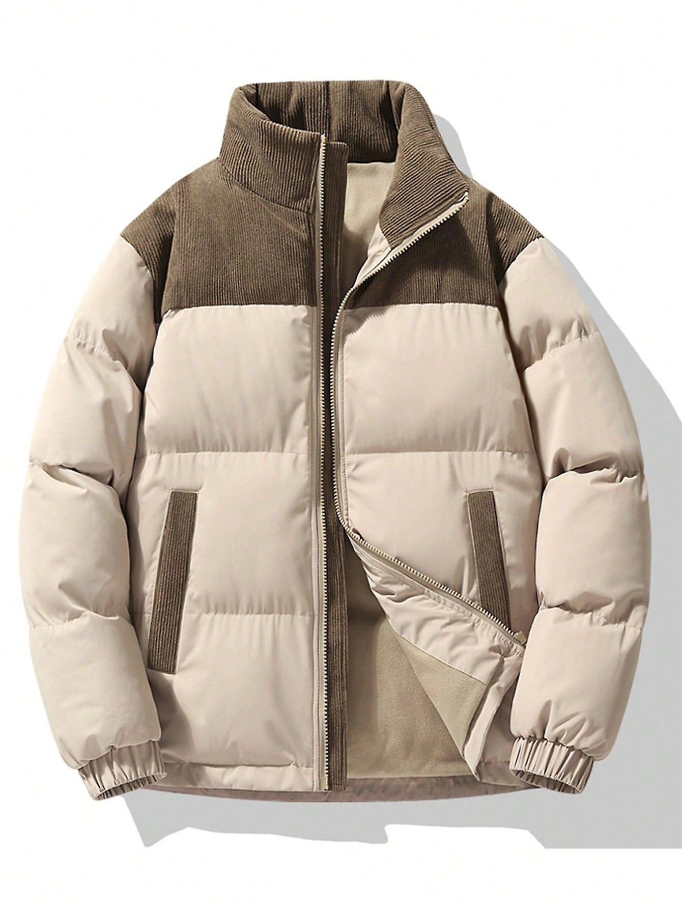 Hommes Deux Tons Zip Up Doudoune