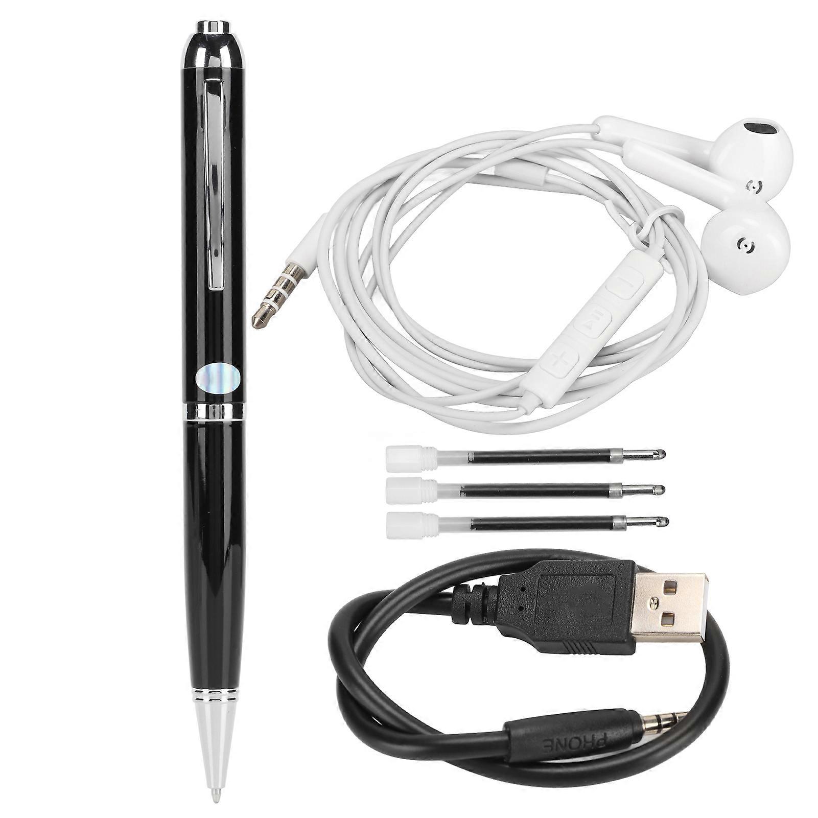 Pen Digital Voice Recorder One Key Recording Hd Noise Reduction Portable Voice Activated Recorder For Learning Meetings 16g