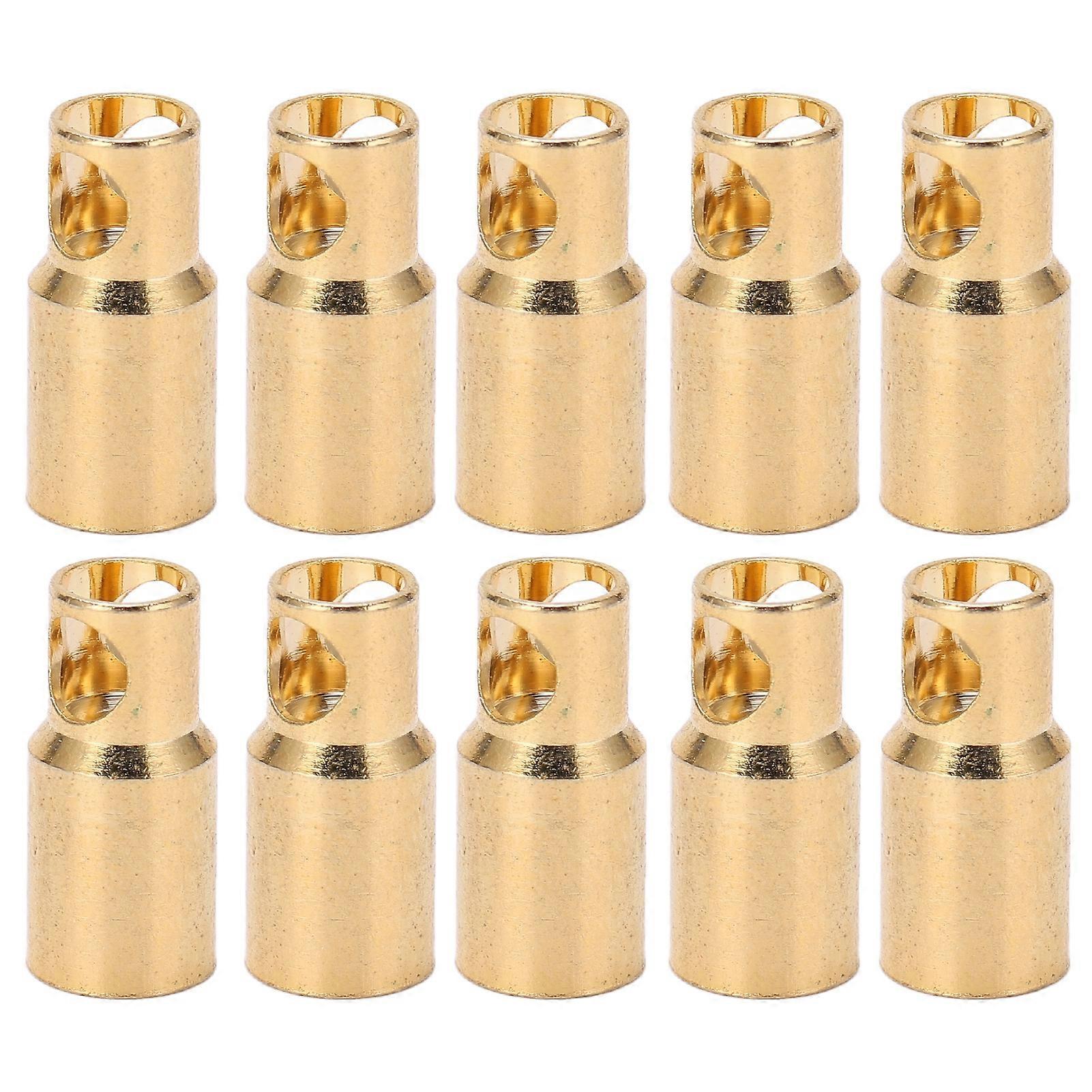 10Pcs Banana Plug Good Transmission Performance CNC Technology High Accuracy Install Easily DIY Banana Plug Connectors