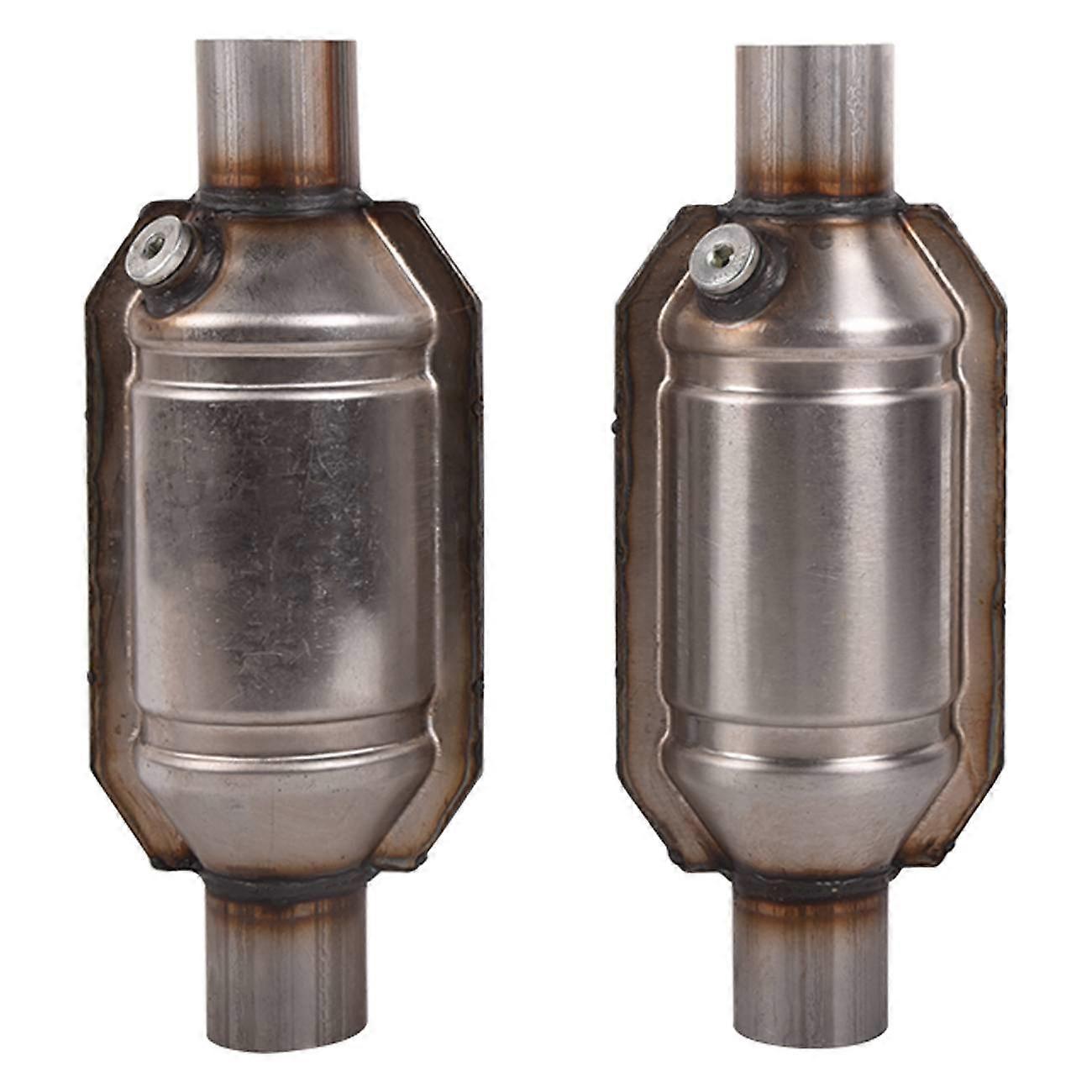 2Pcs 2.25" Universal High Flow Performance Stainless Catalytic Converter 53005 A0332A0003