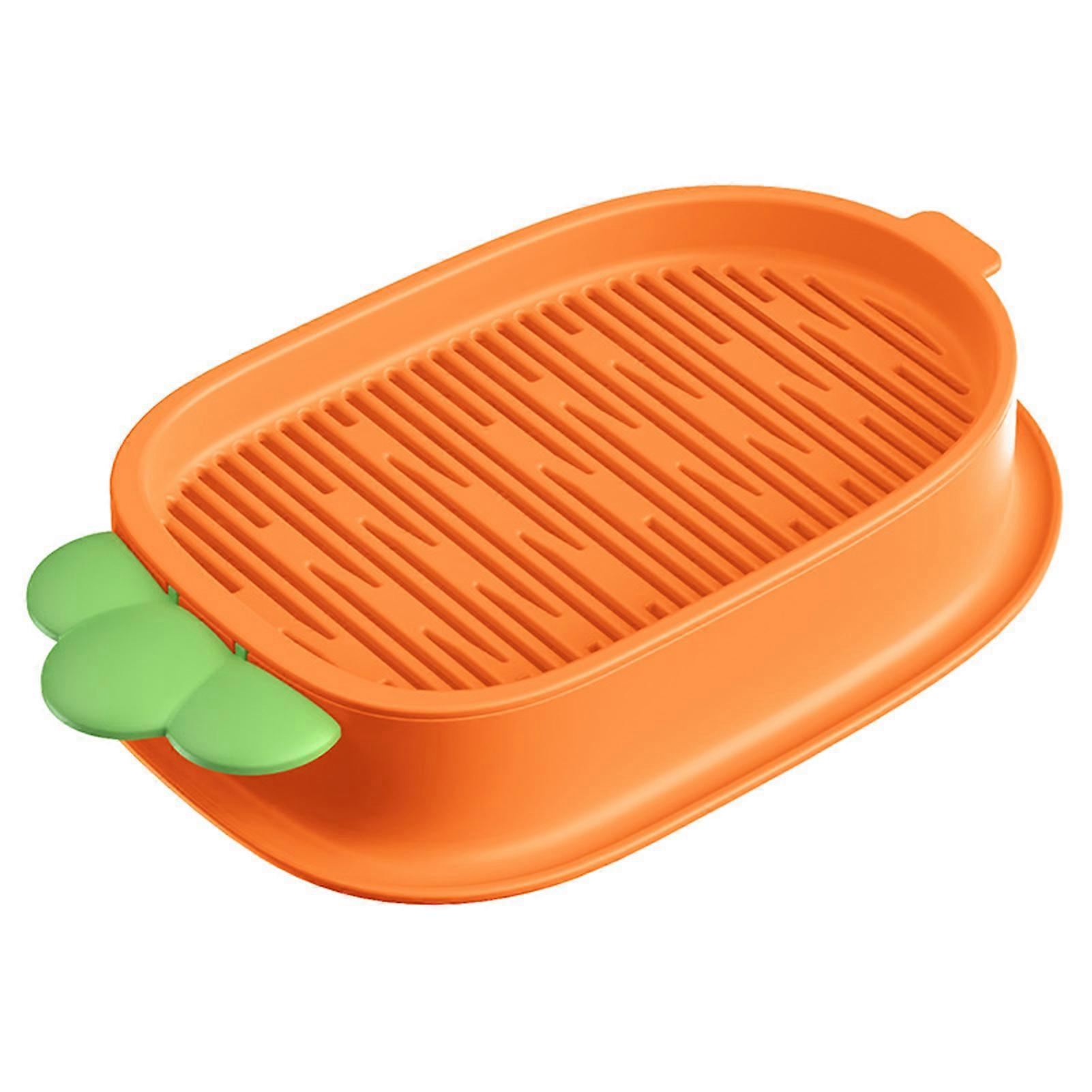 Cat Grass Planter Carrot Shape Layered Design Hollow Grid Large-capacity Chassis Double-layer Soil-free Hydroponics Multifunction Practical Cat Plant 