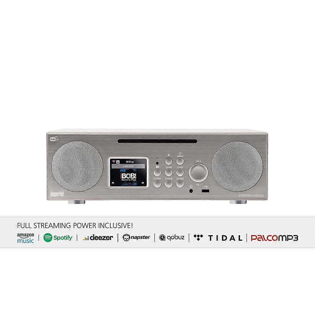 DABMAN i450 CD Multifunktionales Stereoradio DAB+ / FM / Internet / Bluetooth Weiß-Silber