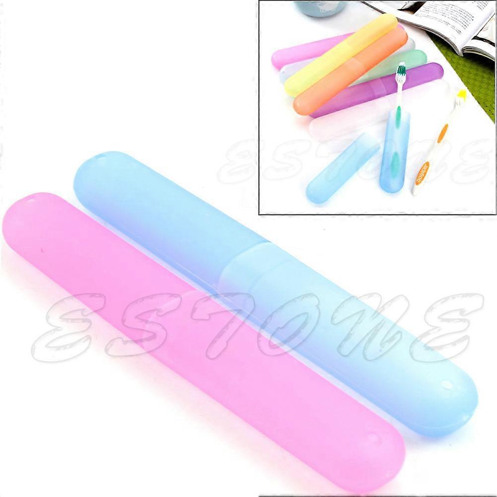 Toothbrush Holder Plastic Toothpaste Storage Case  Home Office Camping School