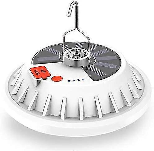 Portable Camping Tent Solar Lantern 5 Modes,usb Rechargeable Led Light With Power Bank Output-waterproof