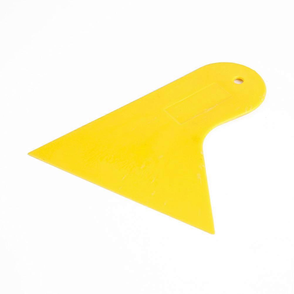 Car Foil Small Scraper Tool Beads Painting Corrector Scraper for Ice Layer Cell Phone Computer Membrane (Yellow)