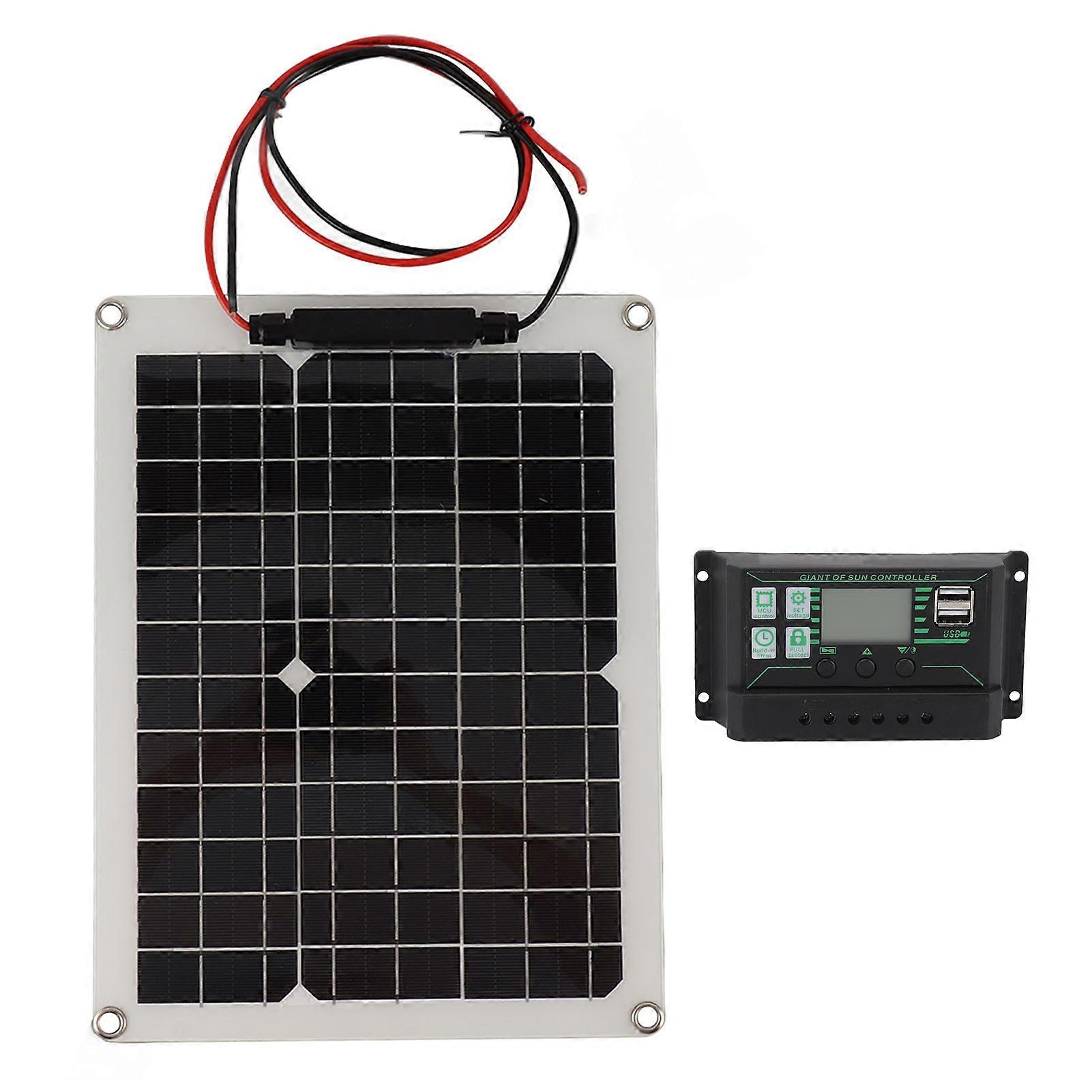 Solar Panel Kit 300w Solar Panel Solar Charge Controller High Efficiency Solar Panel 2 Usb Output For Outdoor Camping Rv Boat