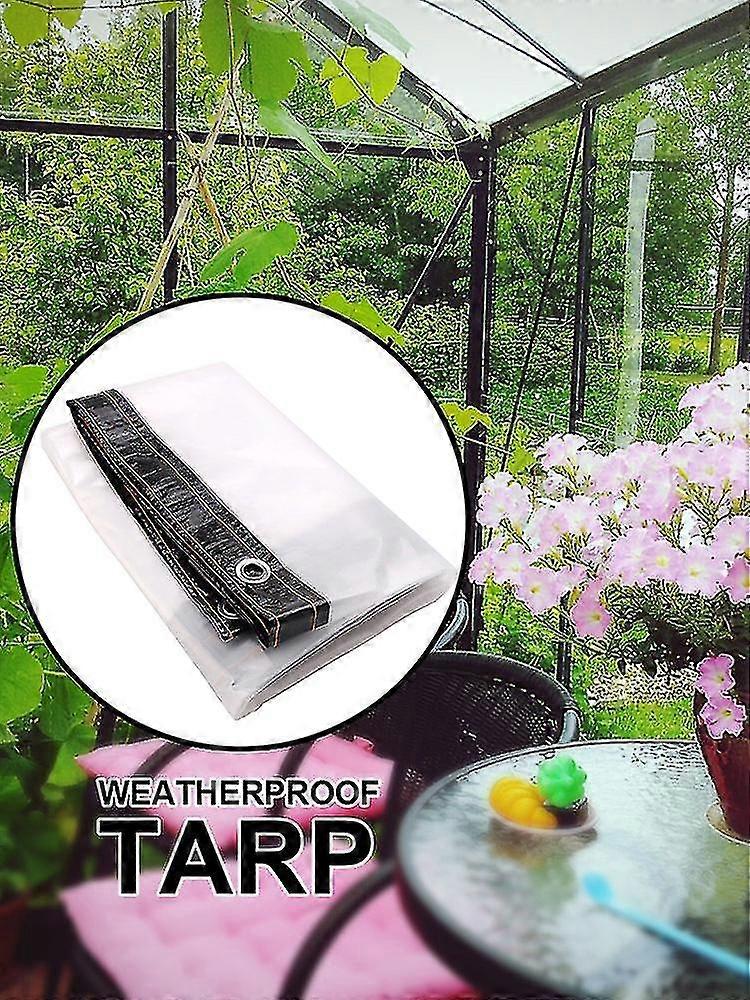 Υπαίθριος σαφής αδιάβροχος αντιανεμικός διαφανής μουσαμάς κουρτινών μουσαμάς διαφανής για τον κήπο 300*250cm-Yvan πέργκολας αιθρίων