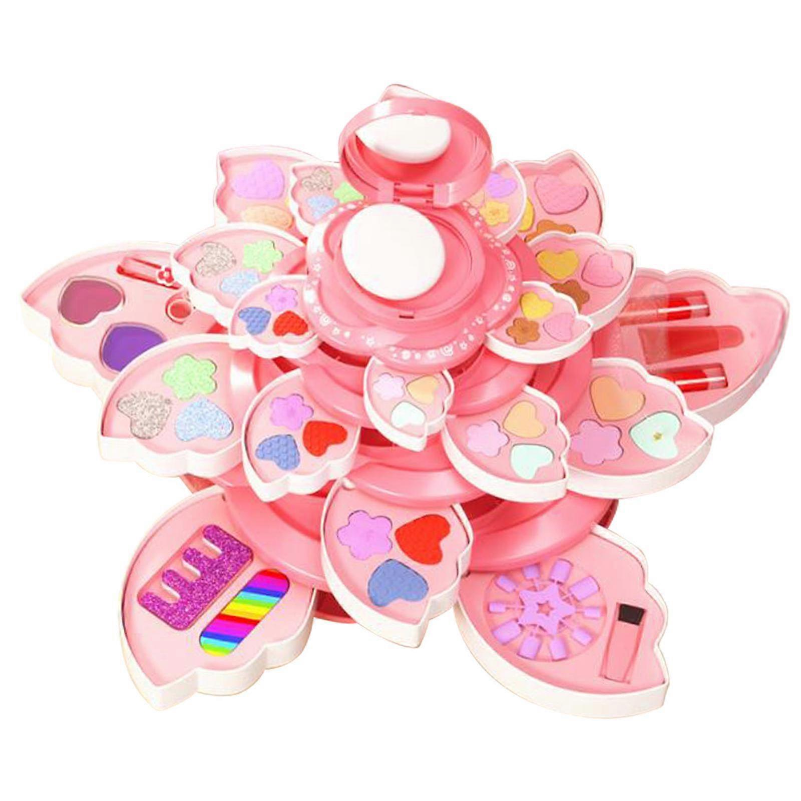 Maquillage Filles Jouets Portables Enfants Kits de maquillage pour enfants Âge 3 4 5+ Tout-petits 4 couches
