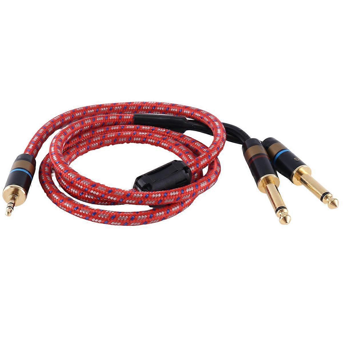 HiFi Cable 3.5mm Convert Dual 6.5mm Audio AUX Cable 3.5 to 6.5 Mobile Computer Sound Card Mixer Ca