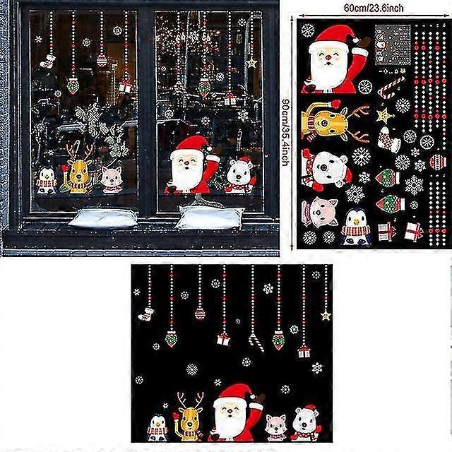 ホームのためのメリークリスマスの装飾 2021 ウォールウィンドウステッカー装飾品 ガーランド新年 2022 ノエル ナタール ギフト クリスマス ナビダッド