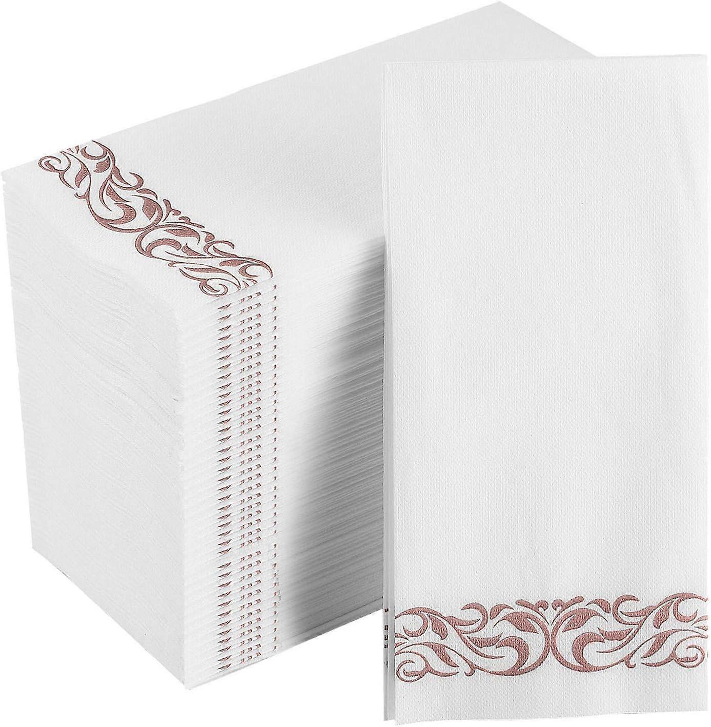 Confezione Da 100 Asciugamani Usa E Getta ‘tipo Lino’ – Morbidi E Assorbenti, Perfetti Per Bagno, Cocktail Party E Trucco (43x30 Cm)