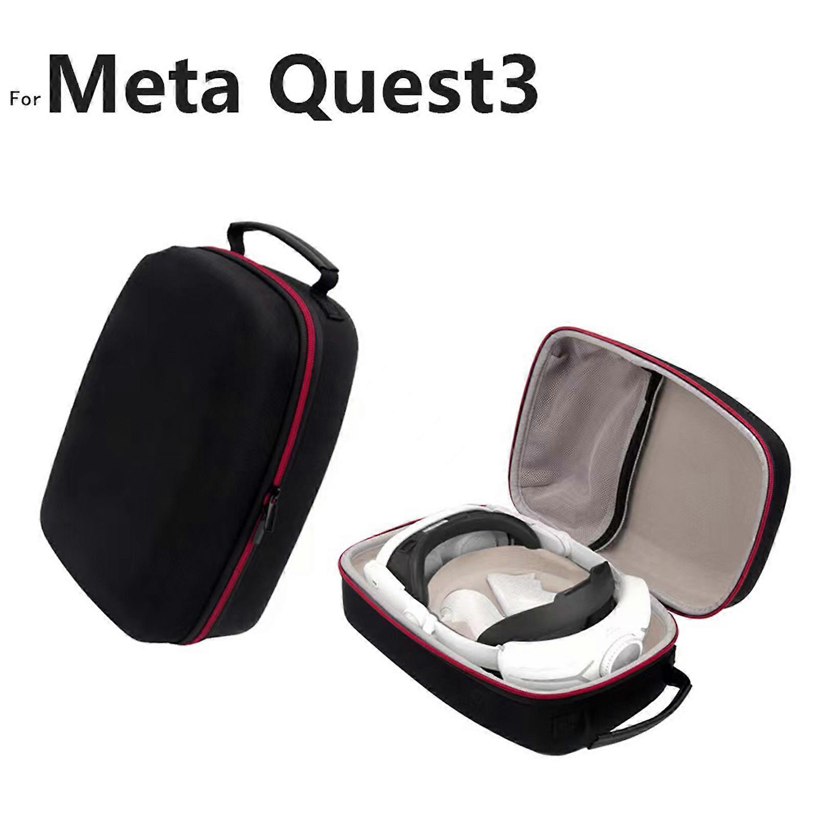 Vr Headset Case Vr Headset Carrying Bag Pouch Hard Case VR Glasses Headset Game Controller Storage Anti-Falling Bag for Meta Quest 3 VR