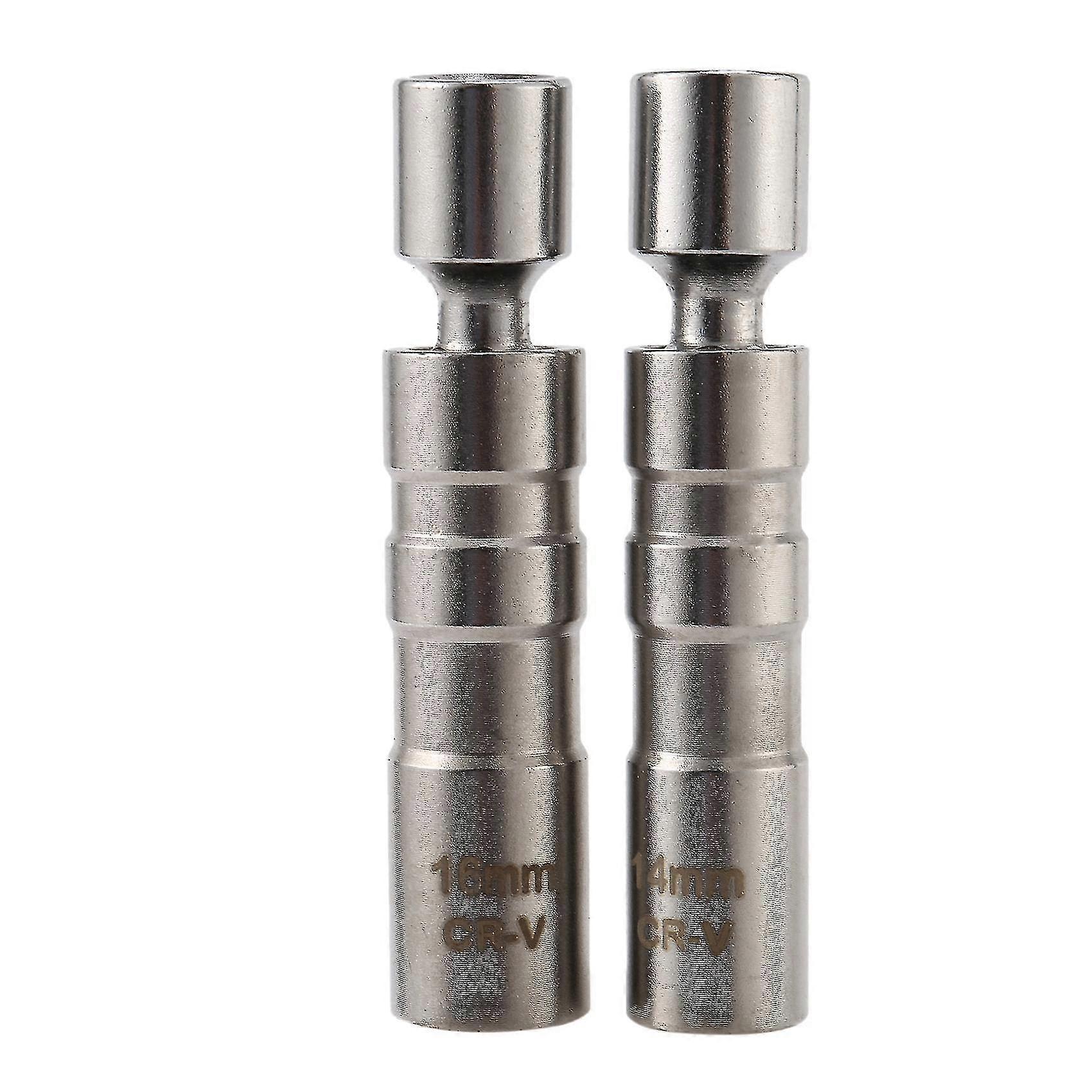 14mm & 16mm Thin Wall Magnetic Swivel Spark Plug Socket - 3/8-inch Drive 12-point Spark Plug Socket