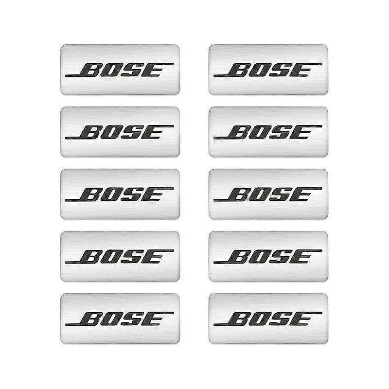 10pcs / Lot Auto Aluminum 3D Metal Pin BOSE Hi-Fi Speaker Audio Stereo Labeling Decorate Sticker Badge Emblem Decals Car Styling