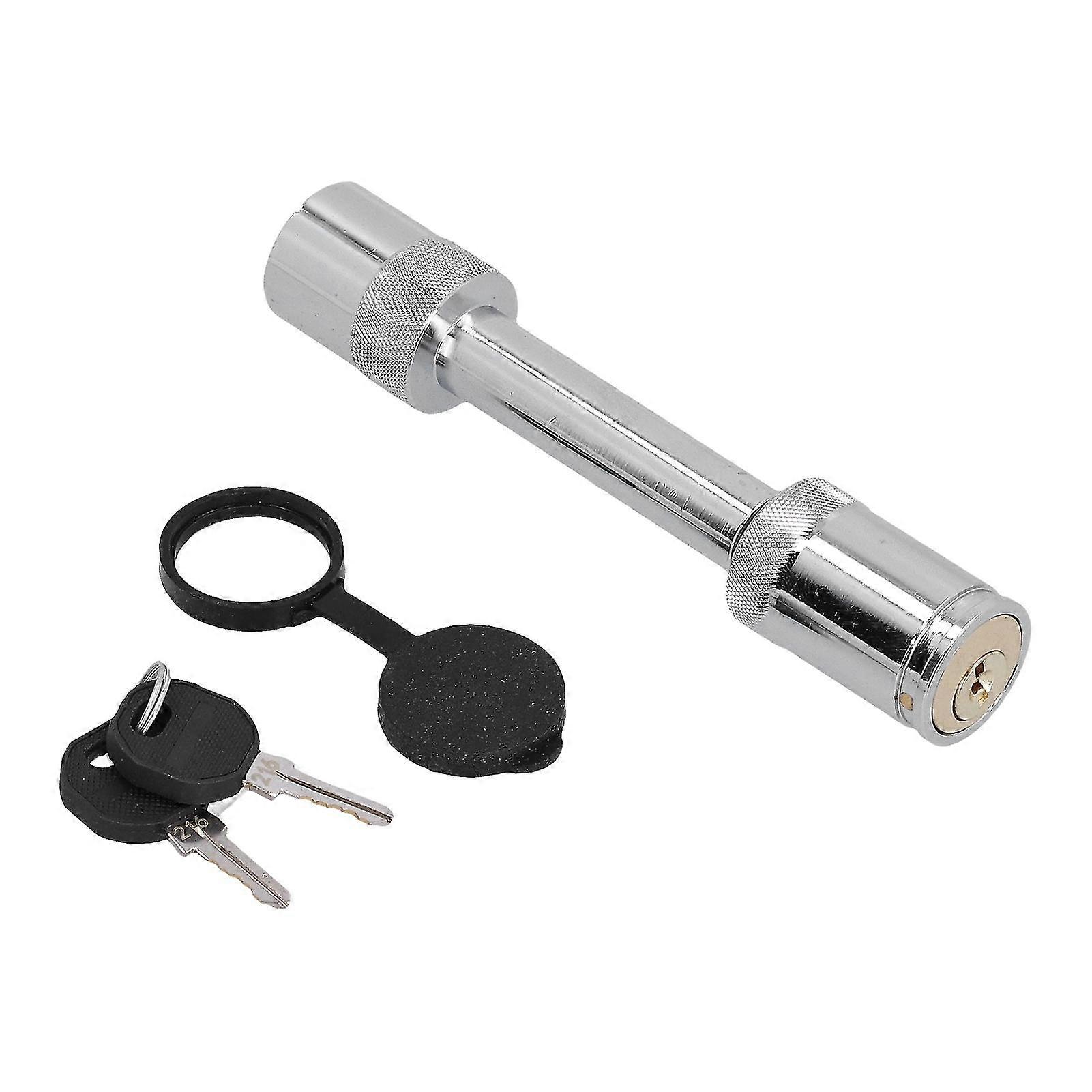Barbell-Style Hitch Pin Anti-Theft Tow Receiver Locking Coupler with 2 Keys for Trailer Yachts