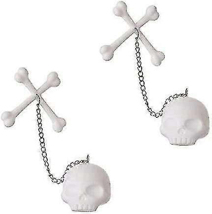 2 Pcs Leaf Tea Infuser, Silicone Tea Strainer, Tea Bones Skull Tea Filter Diffuser For Loose Leaf Le