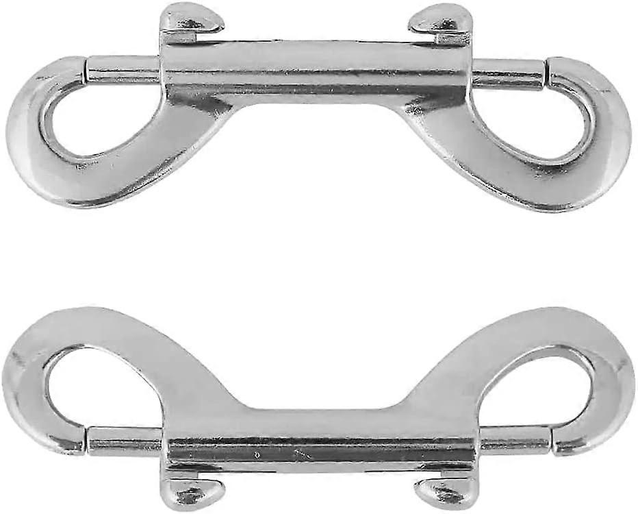 Double Snap Hooks Silver Diving Clip Durable Trigger Snaps for Keychain Horse Tack Pet Feed Buckets