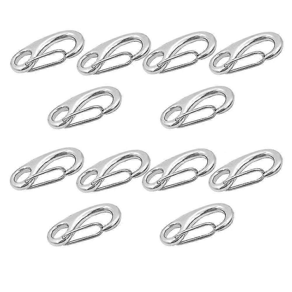 10pcs egg shape spring snap hooks marine stainless steel 50mm