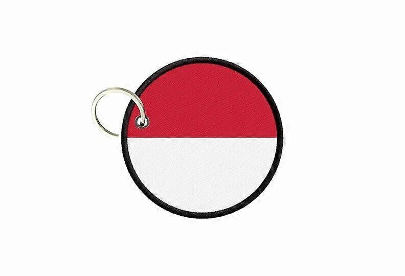 Keychain keys flag monaco monegasque print round round round