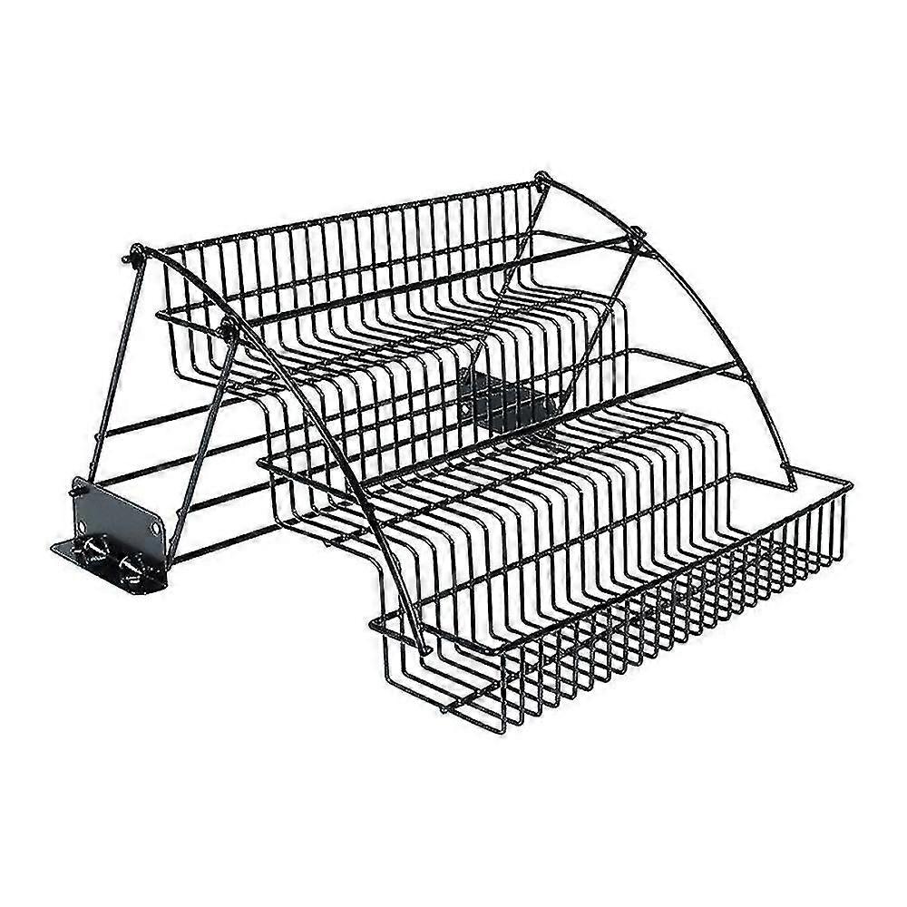 Metal 3-tier Pull Down Spice Rack - Easy Reach Retractable Large Capacity Kitchen Storage Shelf Org