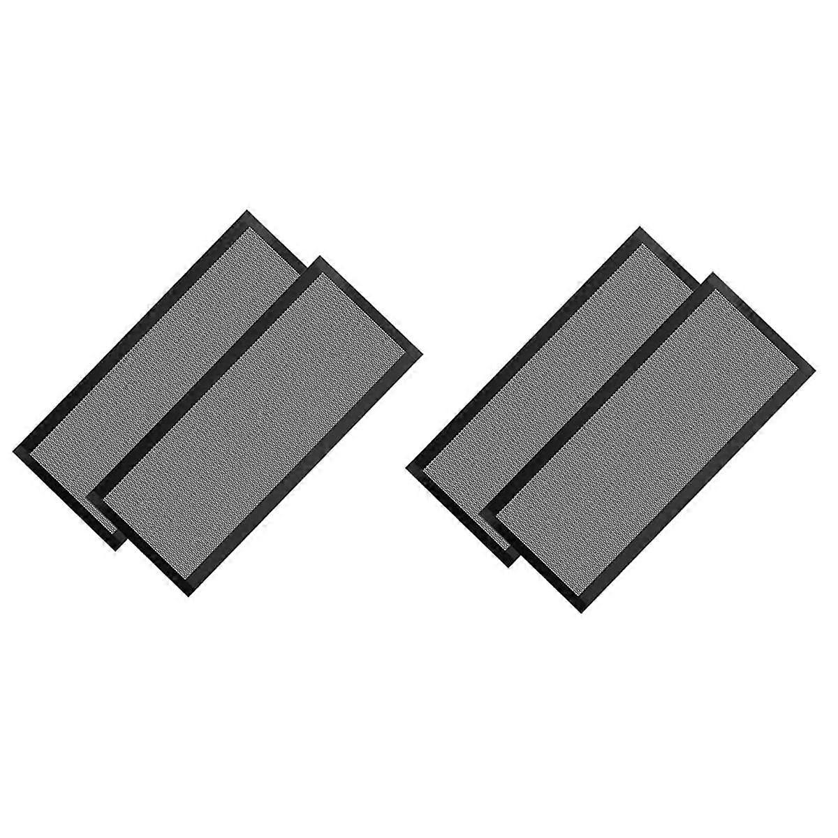 Floor Vent Covers Magnetic PVC Vent Mesh Cover, 4Pack 5.5 X 12 Inch Black Air Vent Screen Cover Flo
