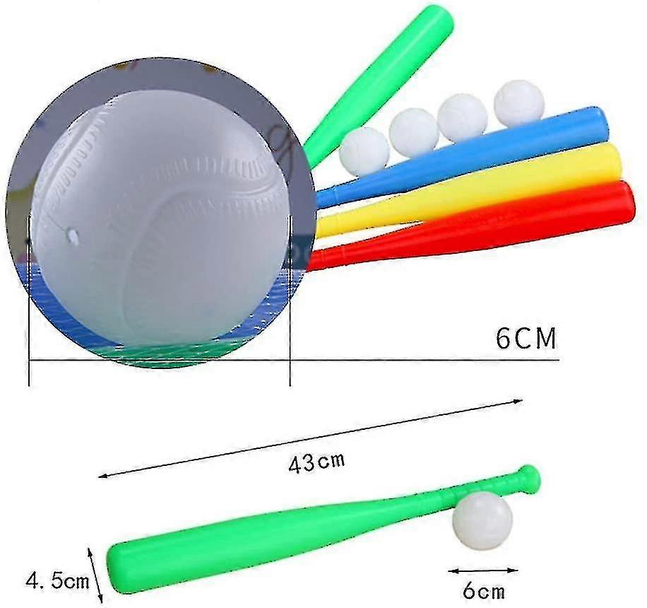 Kids Baseball Bat, Plastic Bat & Ball Set