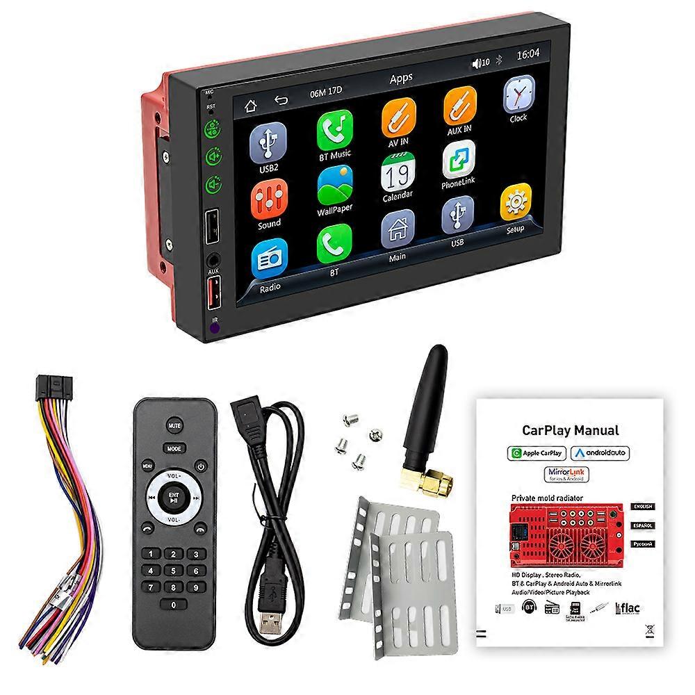 carplay ANDROID AUTO Car Stereo Audio 7" MP5 Multimedia Player Mirrorlink 60Wx4 TF/USB/AUX/FM/BT5.1
