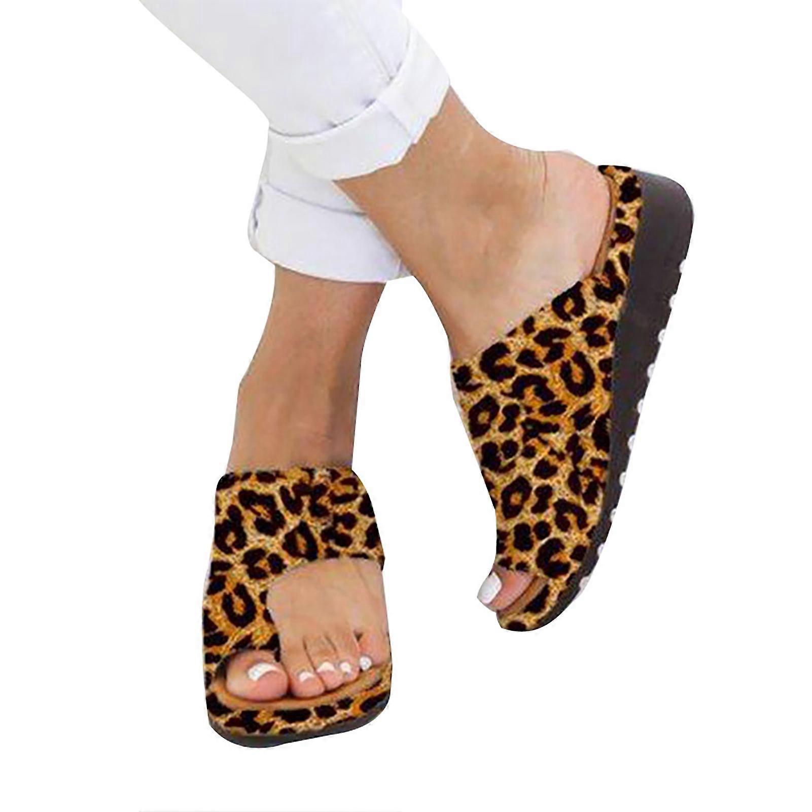 Toe Ring Slides Flip Flop Sandal Wear-resistant Shoes with Thick Soles for Summer Casual Leisure