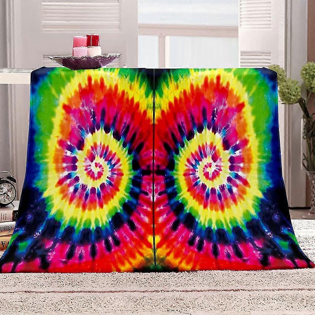 Sherpa Blanket 3D Colourful Prints Blankets And Throws 130x150Cm Decor Single Fashion Flannel, Plush Blanket Printed Fuzzy For Sofa Bed Couch, Print F