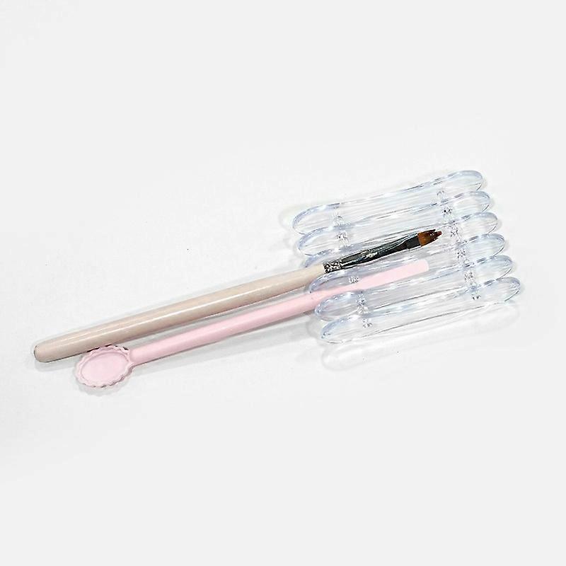 ZK-1pc Nail Tool Brush Holder Set Transparent