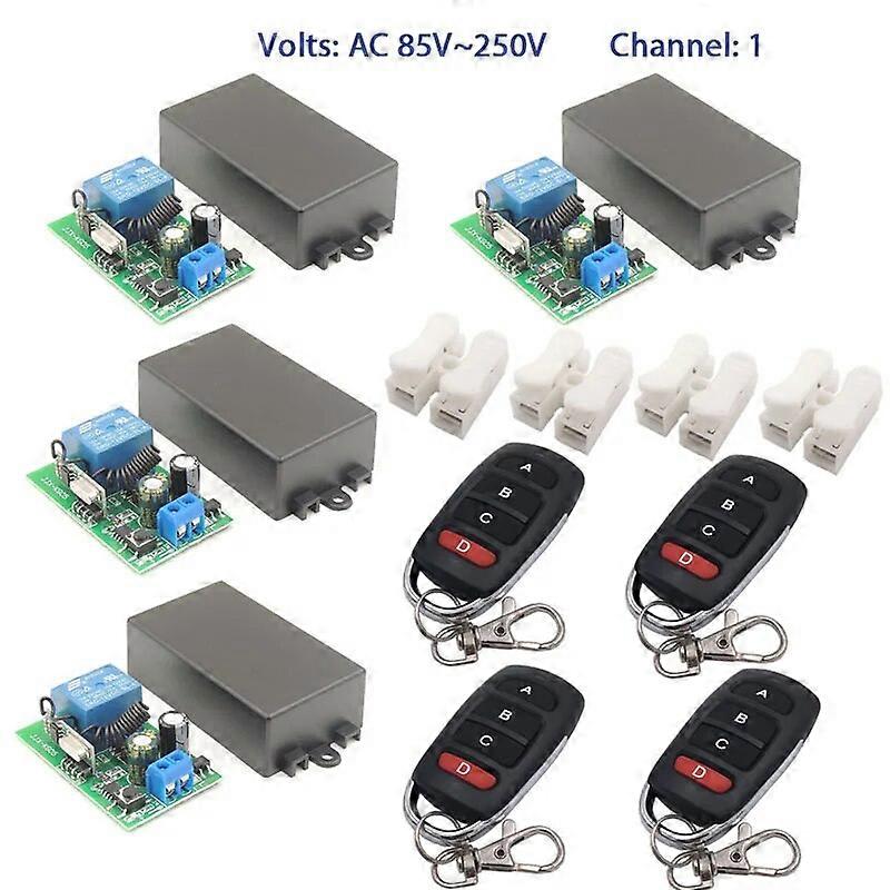 Wenqia smart switch 433MHz RF Remote Control AC 85-220V 1CH Relay Receiver control for Corridor Room/Led/Light in the meanwhile
