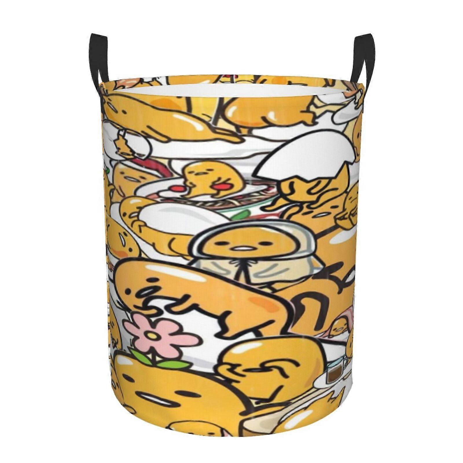 Gudetama 3d Graphic Flame Laundry Basket Fire Flame Clothes Hamper Storage With Handle-SYS28342
