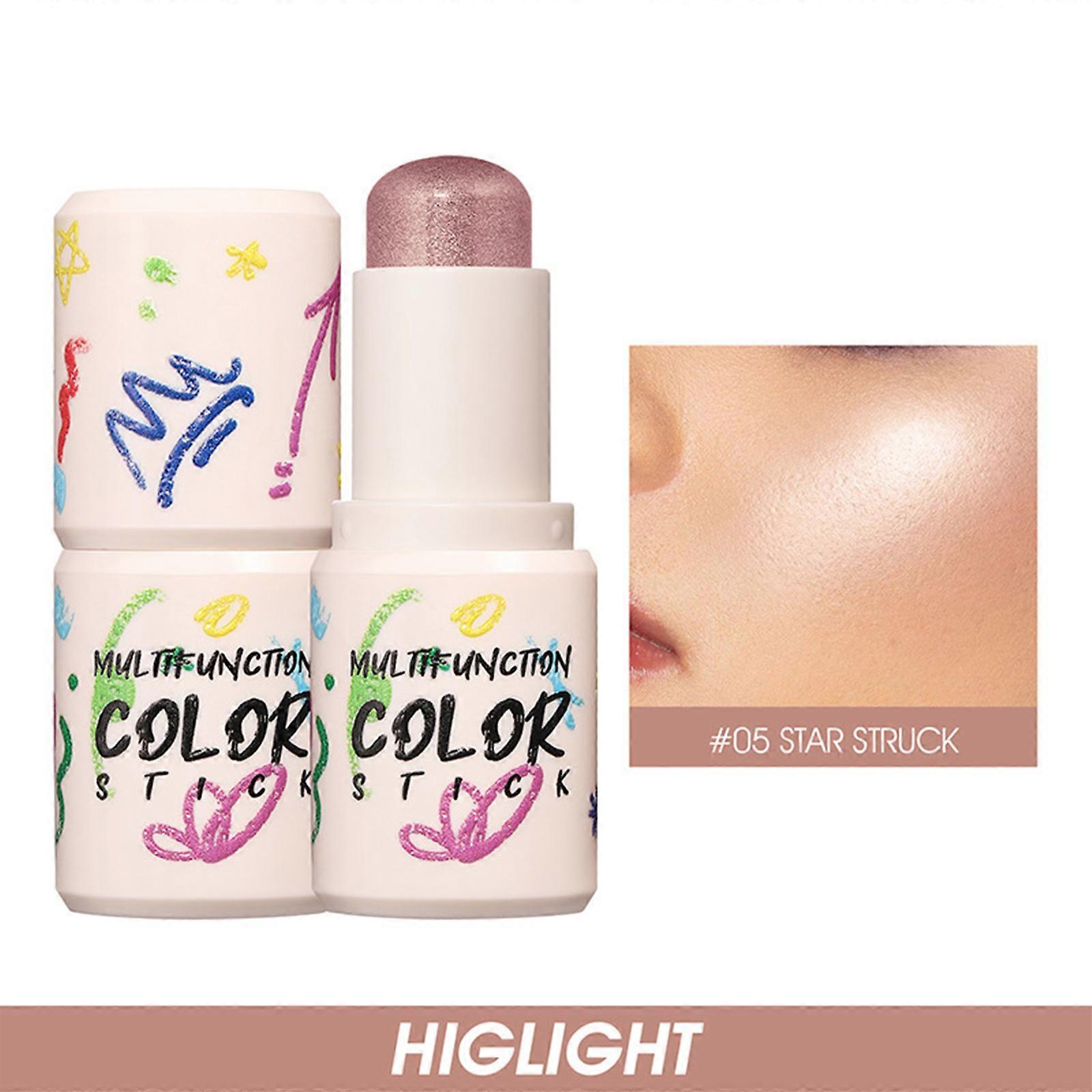 Portable Multifunctional Facial Beauty High Brightness Makeup Stick Lazy High Gloss Stick Highlighter FLYE2518