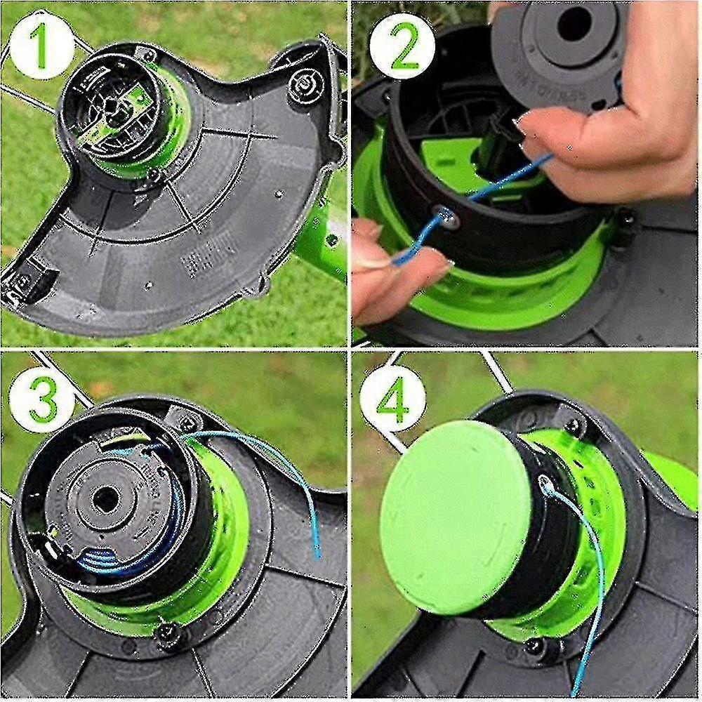3pack String Trimmer Spool Line 29252 29092 Compatible With Greenworks 20v 24v