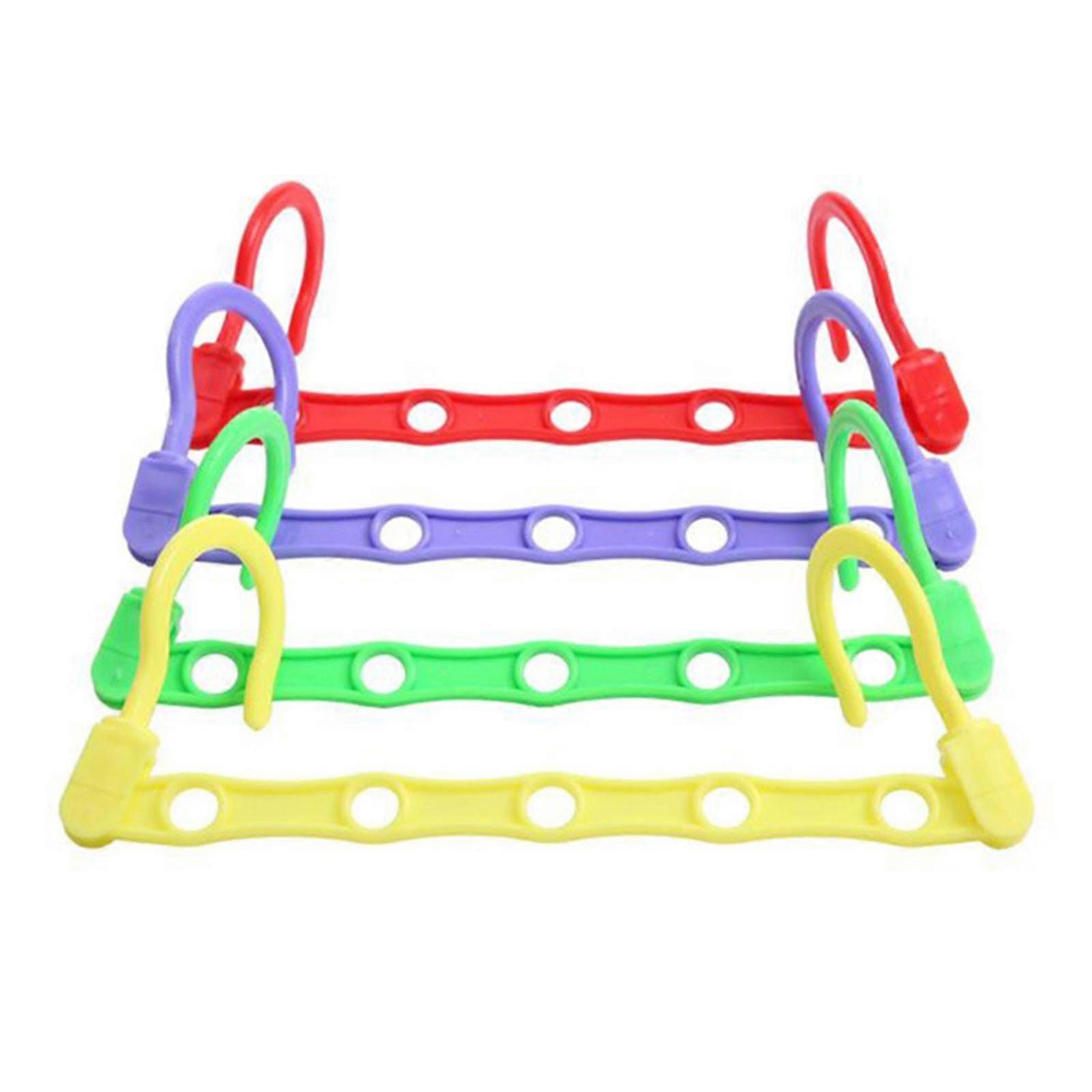 2pcs Windproof 5-hole Clothes Coat Hanger Multifunctional Non-slip Wardrobe