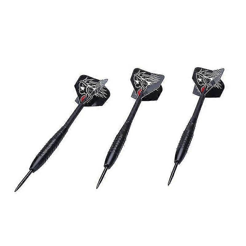 3pcs 22 Grams Steel Tip Darts Set Black Nickel-plated Steel Tip Dart Aluminum Shafts Flights