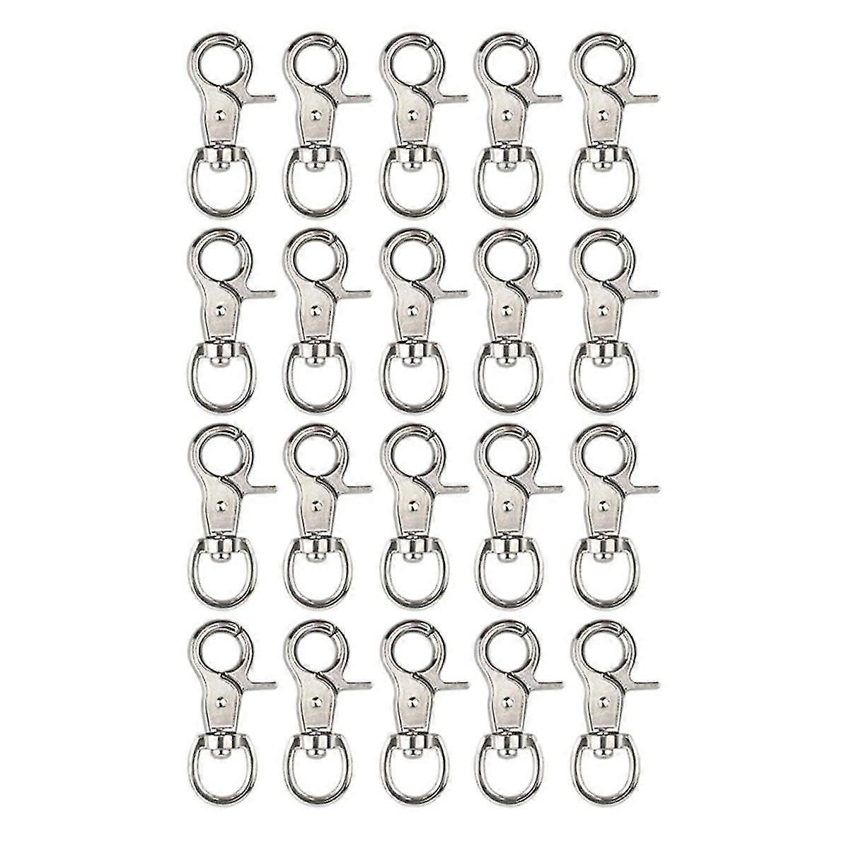 20PCS Trigger Snap Hooks Heavy Duty Swivel Snap Hooks Metal Clasps Lanyard Clips Trigger Snaps for Pet Cage Key Chains