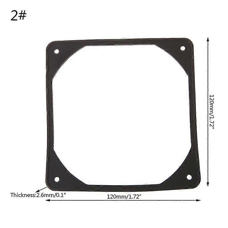 2pcs Silicone Rubber Fan Gasket Shock-proof Absorption Pad For Pc Computer Case