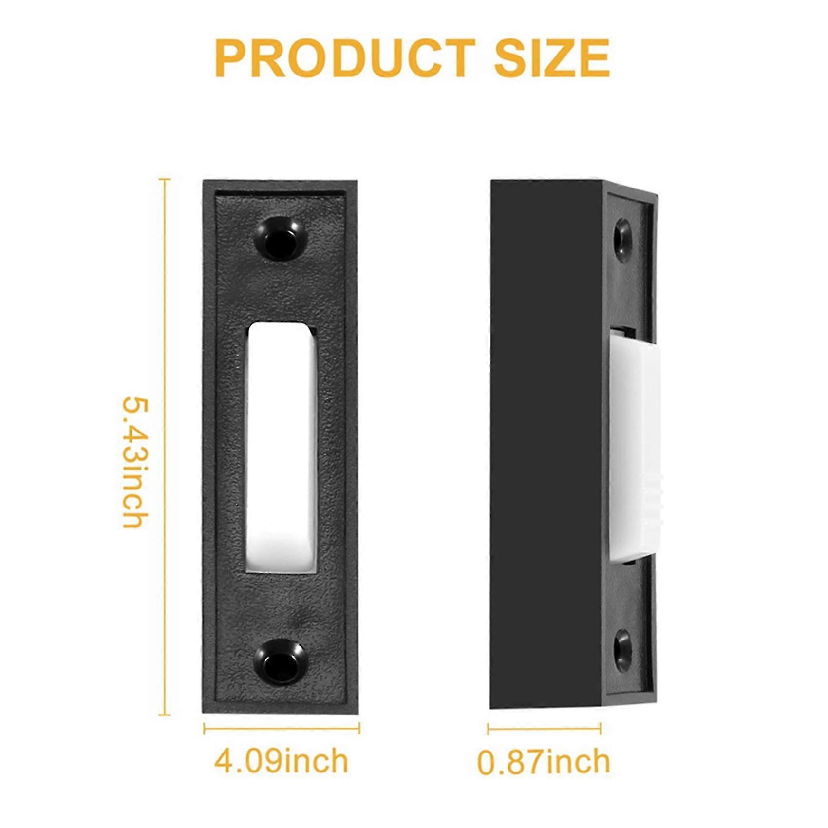 2pcs Universal Garage Door Abridor Interruptor 41A4166 Botón Acabado Negro con Blanco