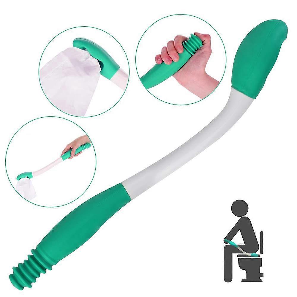 כלי עזרי אסלה 15 אינץ ' ידית ארוכה מגב תחתון סיוע עצמי אסלה סיוע נייר רקמת אחיזת אסלה מגבון עוזר מגב בום