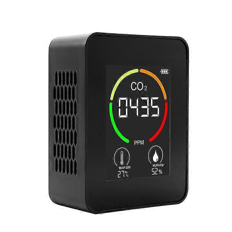 Co2-detector, Co2-monitor Kooldioxidemonitor, Co2-sensor Digitale USB-oplader Luchtkwaliteitssensordetector met temperatuurvochtigheid voor thuiskantoor