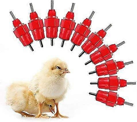 10pcs Poultry Water Drinking Nipples Duck Chicken Hen Top Quality Waterer Feeding Screw