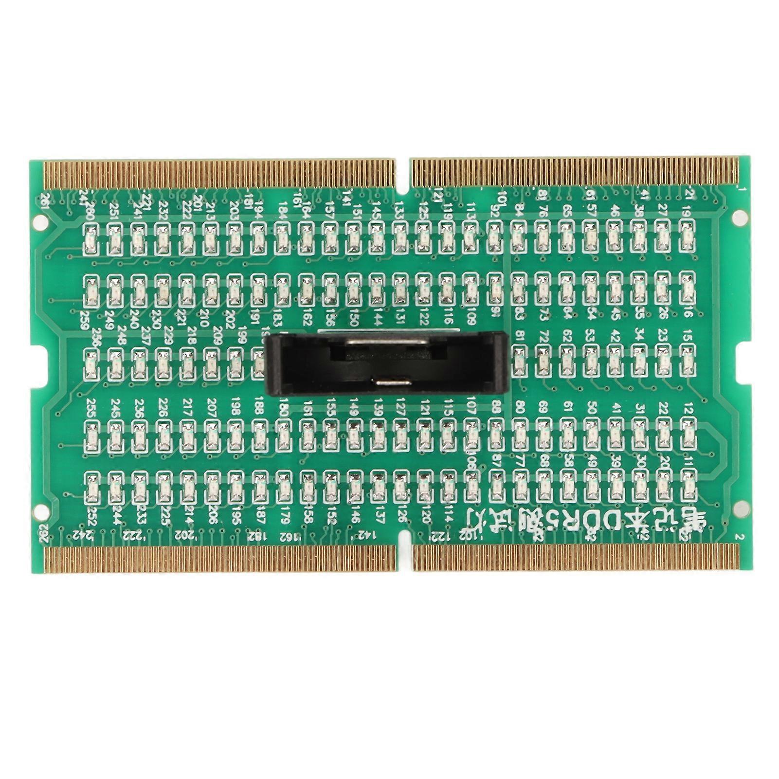 Laptop Memory Tester DDR5 Support Forward and Reverse Interface PCB Memory Slot Test Card with Light