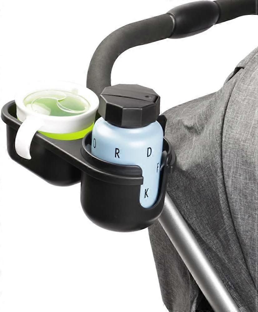 2 in 1 Stroller Tray, Universal Stroller Cup Holder with Snack Holder