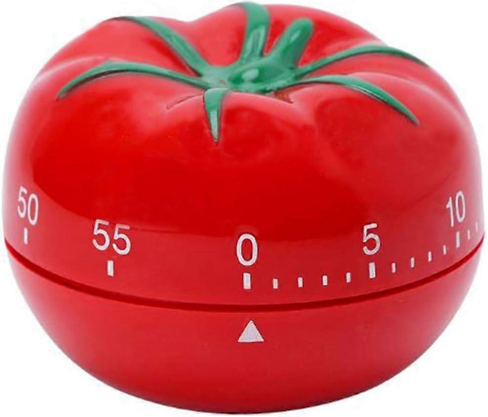 Tomato Kitchen Timer Mechanically Red Plastic 7 x 6 x 3 cm