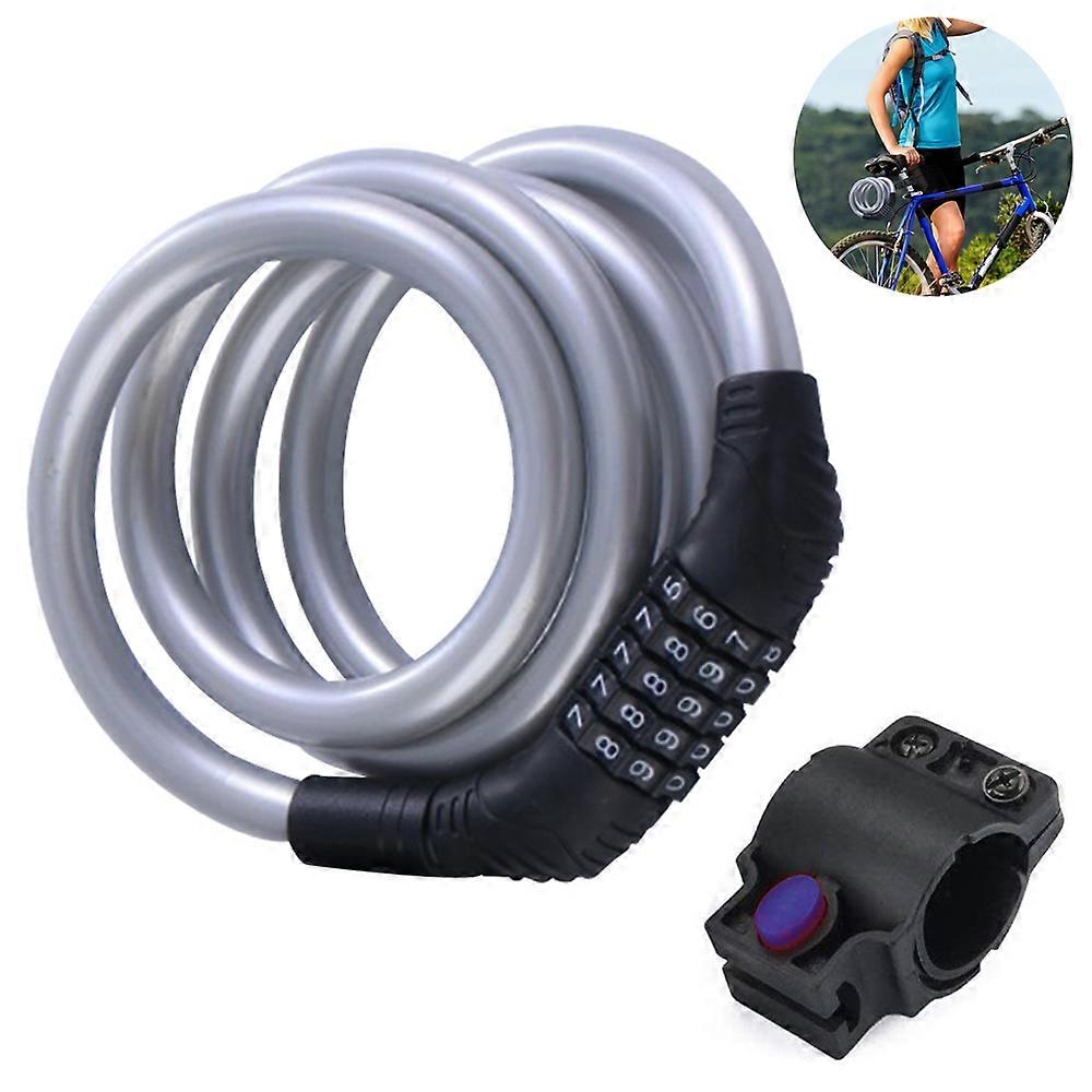 Bike Locks Cable  Coiled Secure Resettable Combination Bike Cable Lock with Mounting Bracket