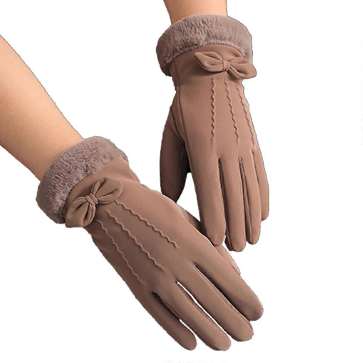 Womens Winter Warm Touchscreen Gloves Thermal Soft Lining Elastic Cuff Texting Glove