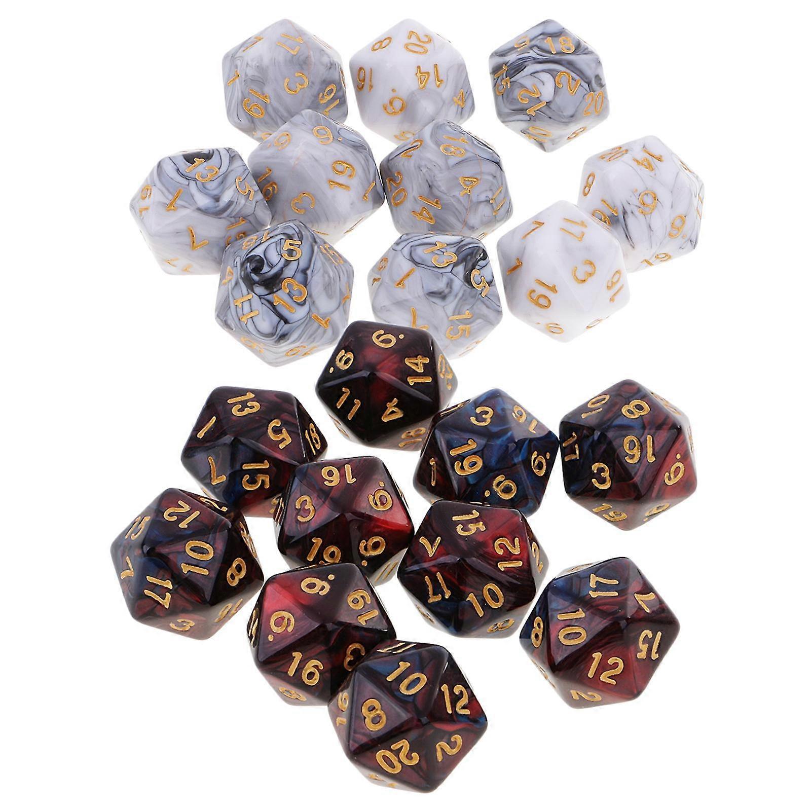 20pcs 20 Sided Dice D20 Polyhedral Dice for Table Game